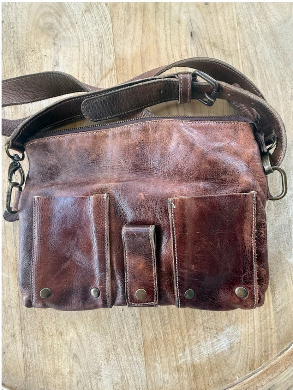 Bed Stu Vintage Cobbler Series Crossbody Distressed Bag